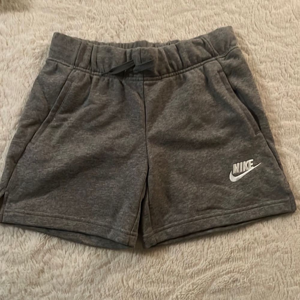 Gray Nike jersey shorts
